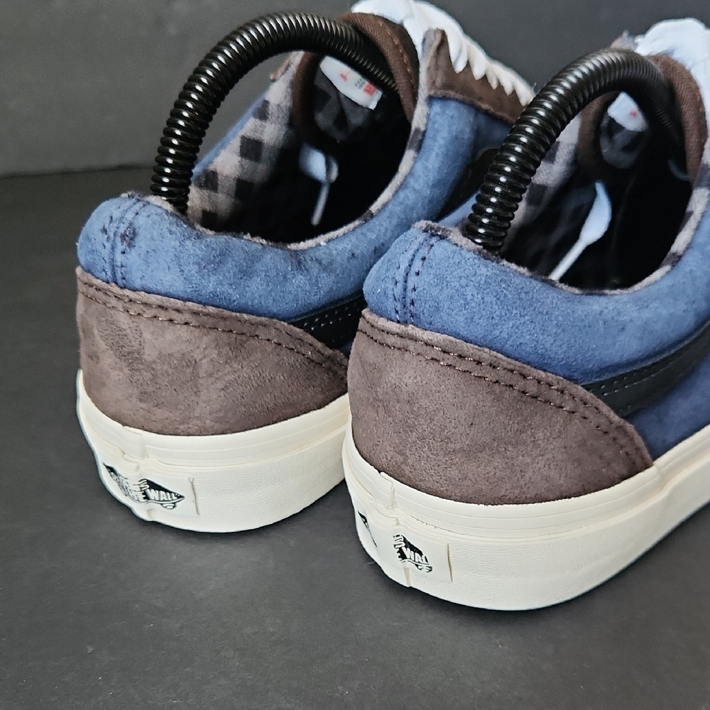 Vans Old Skool Pig Suede Navy Browm Womens 9 Mens 7.5 Unisex - Picture 7 of 8